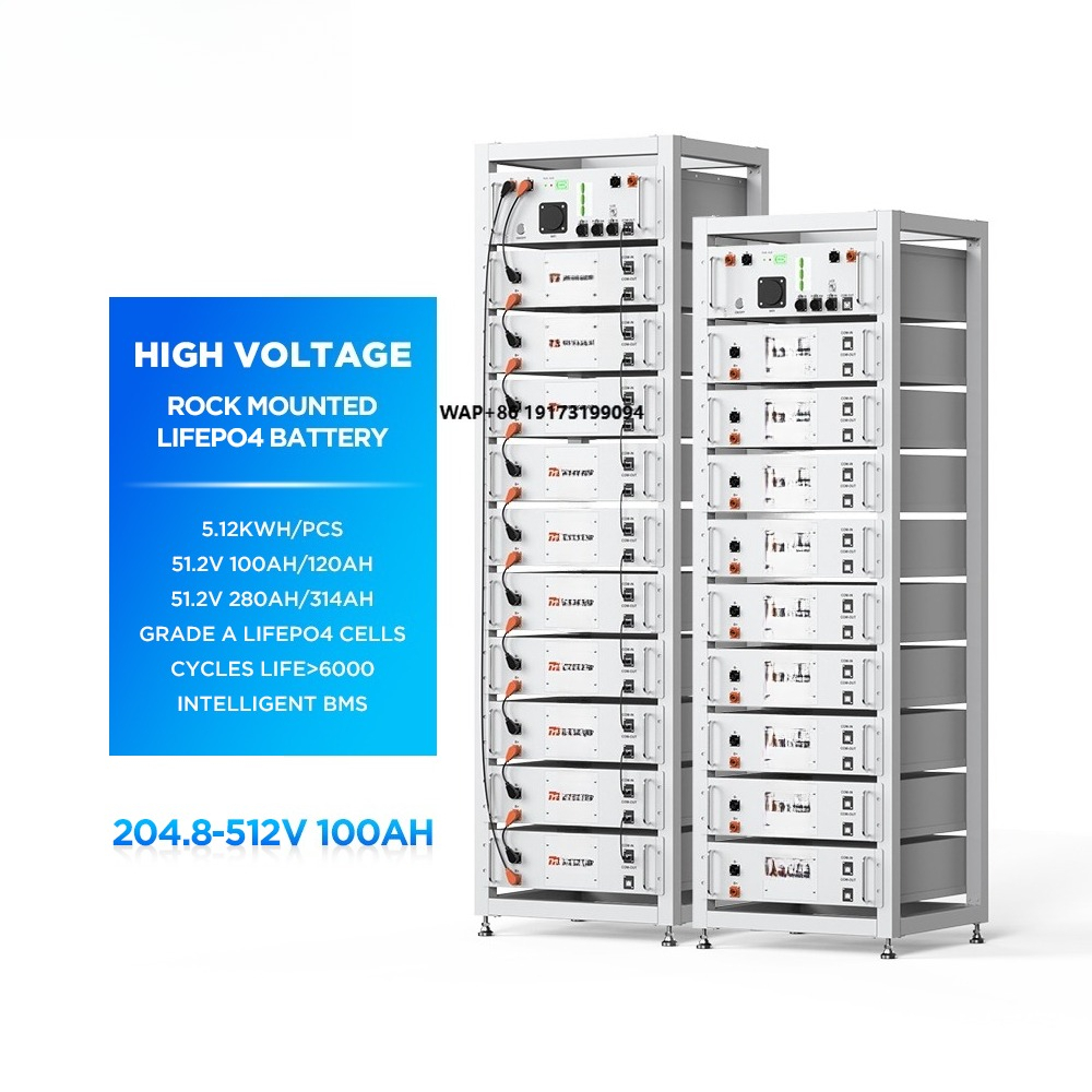 Lithium Battery 100Ah - Hochspannungs-Gestapelte Solar-Lithium-Ionen-Batterie Energiespeicherbatterie 51,2V 204,8V 512V