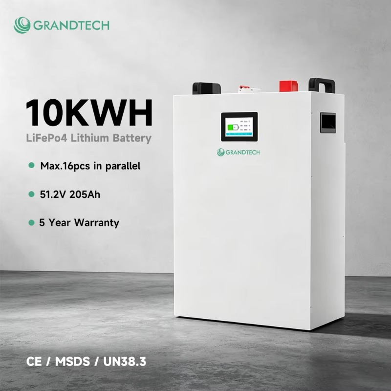 Lithium Battery 100Ah - Grandtech Solarstrom-Wandbatterie 5kWh 10kWh 15kWh 24V