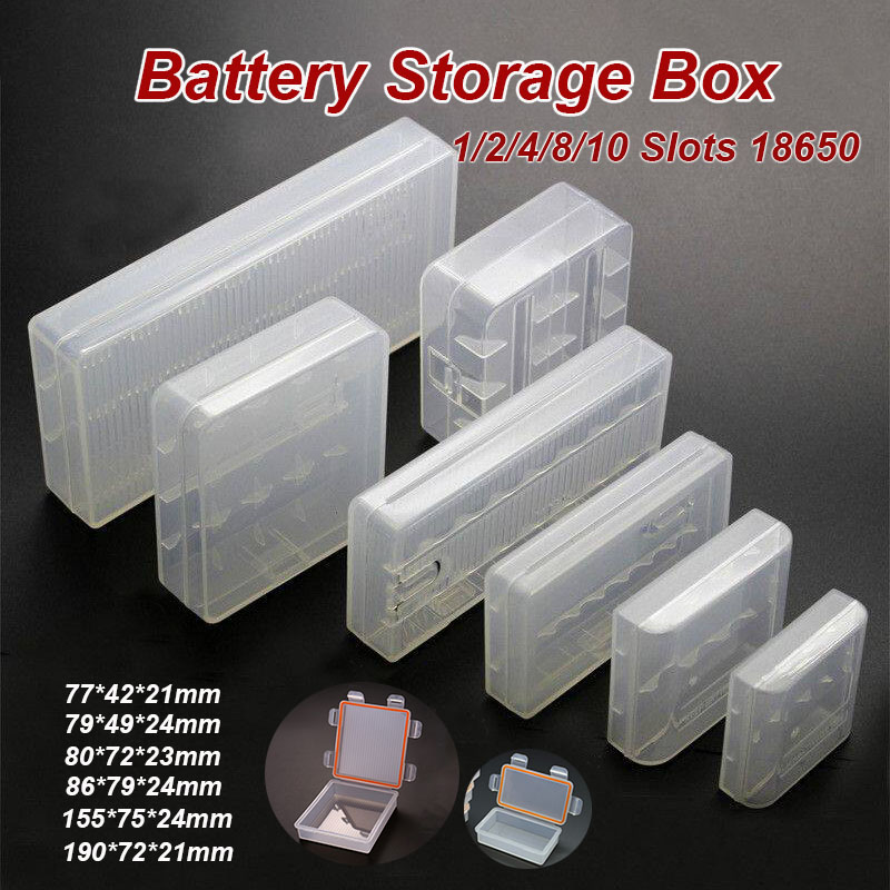 Renewable Energy Sources - 1PC Batterie-Aufbewahrungsbox, Hartschalenhalter für 1/2/4/8/10 Slots,